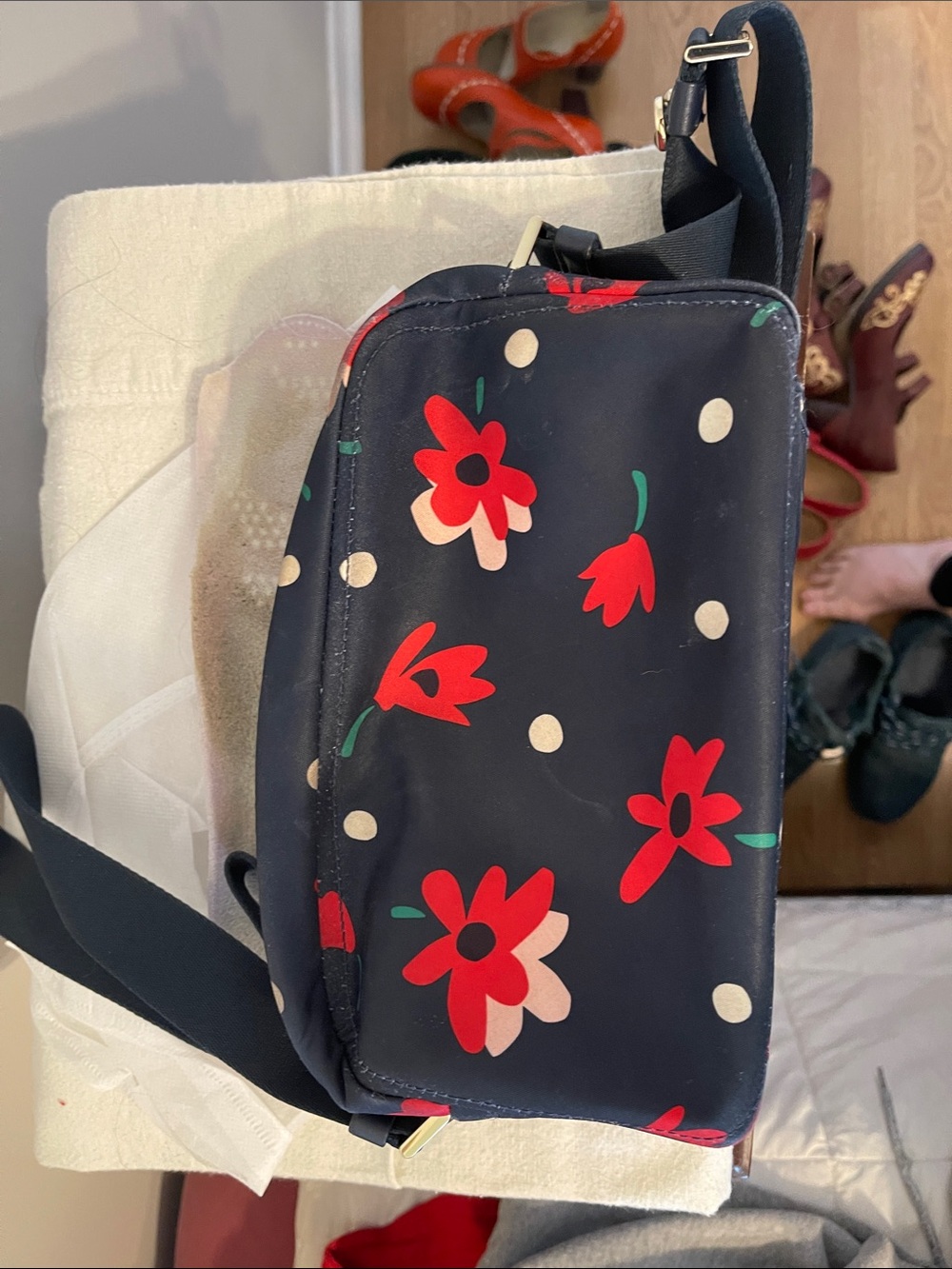 Kate Spade Navy Floral Crossbody Bag - Picture 3 of 4